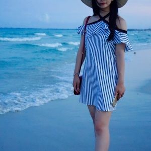 Alice & Olivia Strip Dress